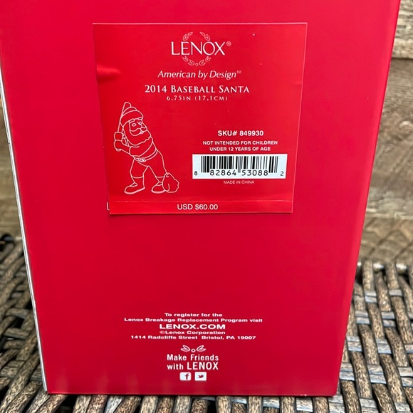 Lenox American by Design “2014 Baseball Santa” Figurine COLLECTIBLE - Picture 12 of 14
